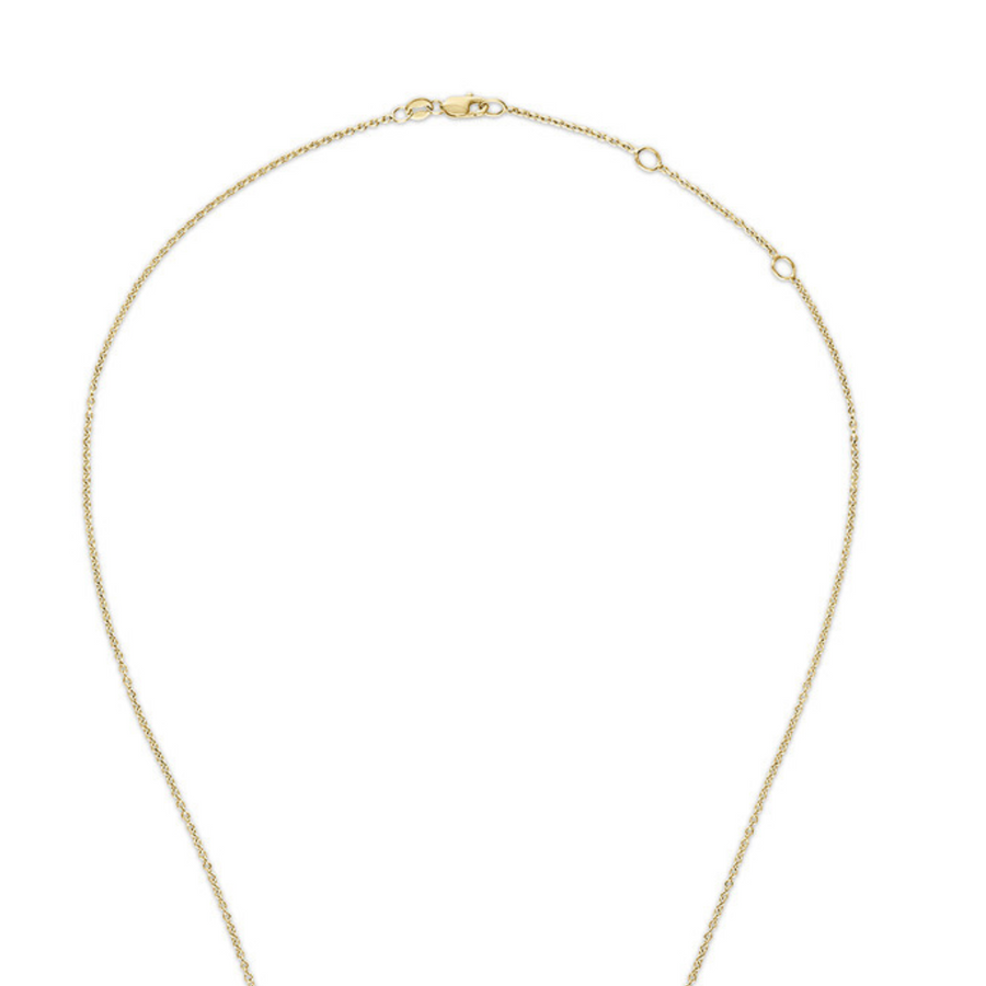 Gold Triple Stella/KAPOW! Necklace with Pavé Diamonds