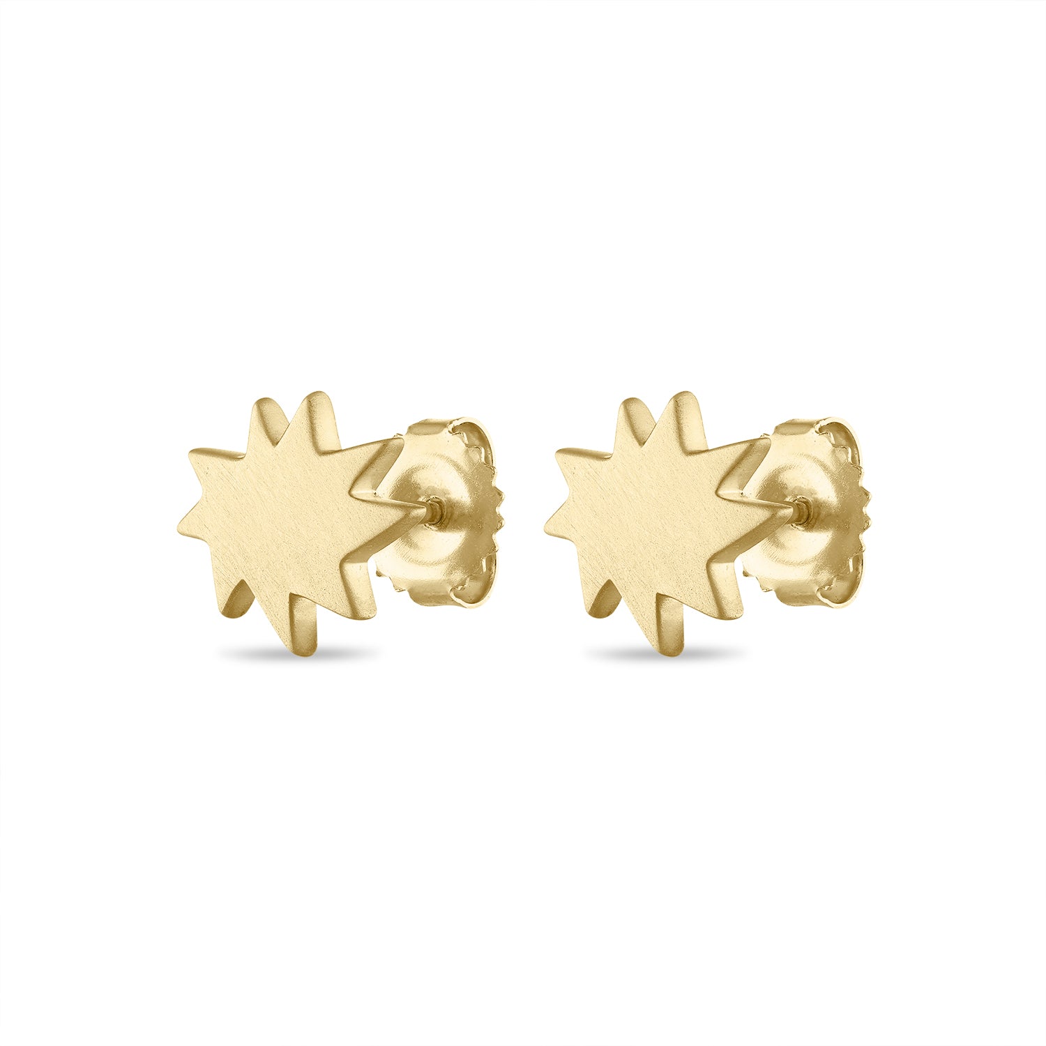 Gold Five Star Mini Stella/KAPOW! Convertible Earrings: One Pavé Diamond Star