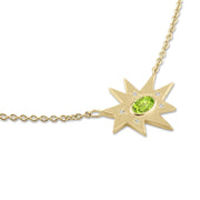 Gold Stellina/KAPOW! Necklace: Peridot