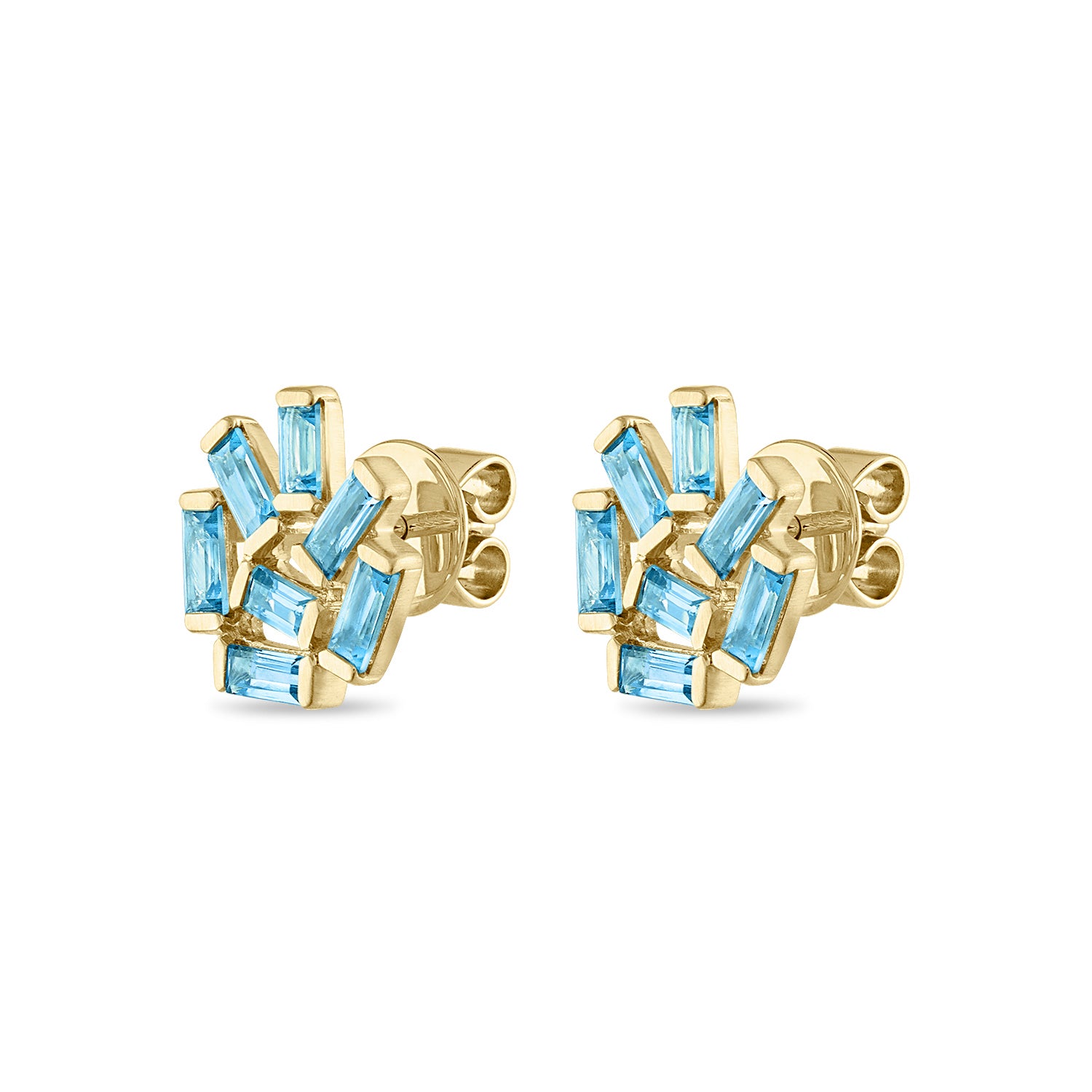 Medium Jubilation Studs: Blue Topaz
