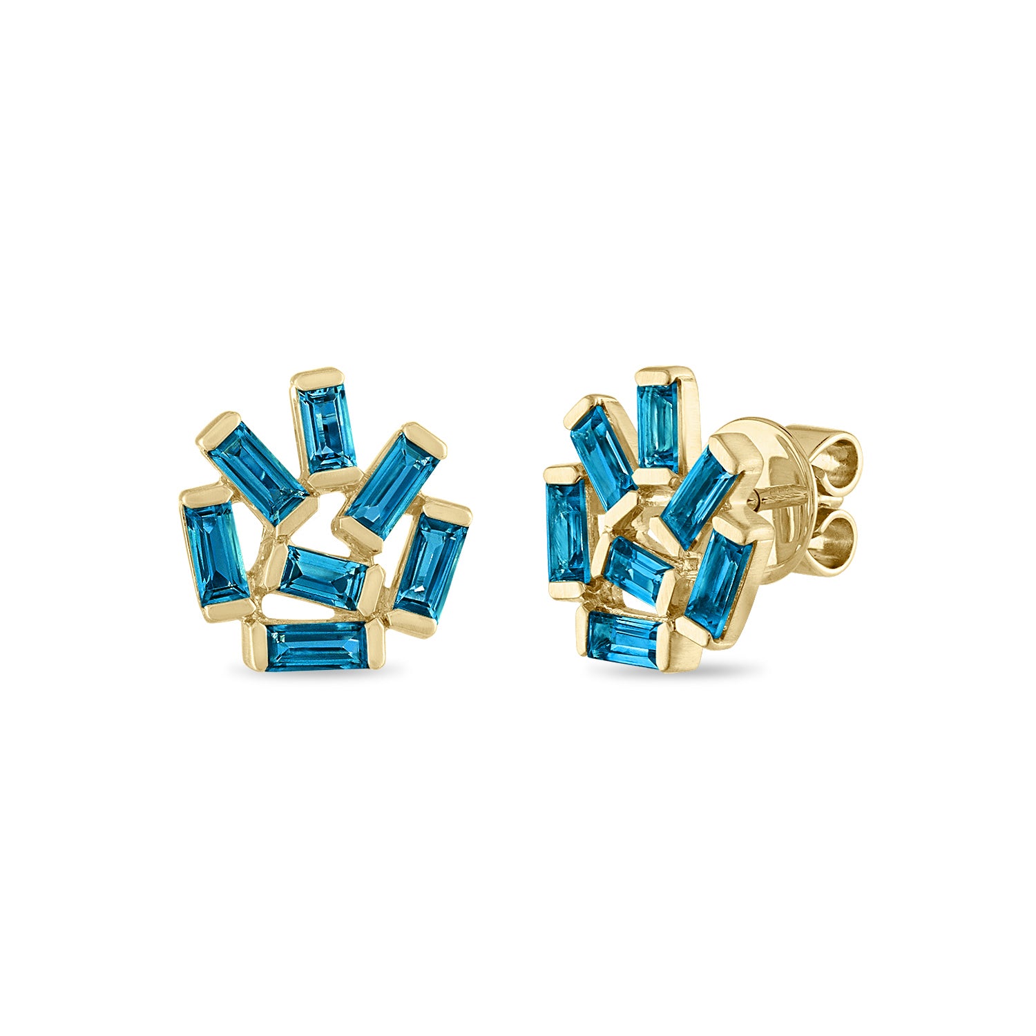 Medium Jubilation Studs: Blue London Topaz