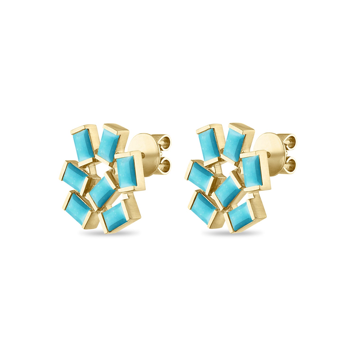 Large Jubilation Studs : Turquoise