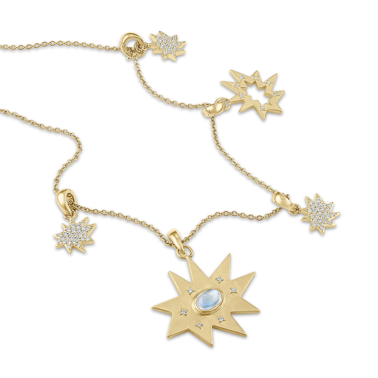 Gold Stellina Nova/KAPOW! Scattered Diamonds Charm