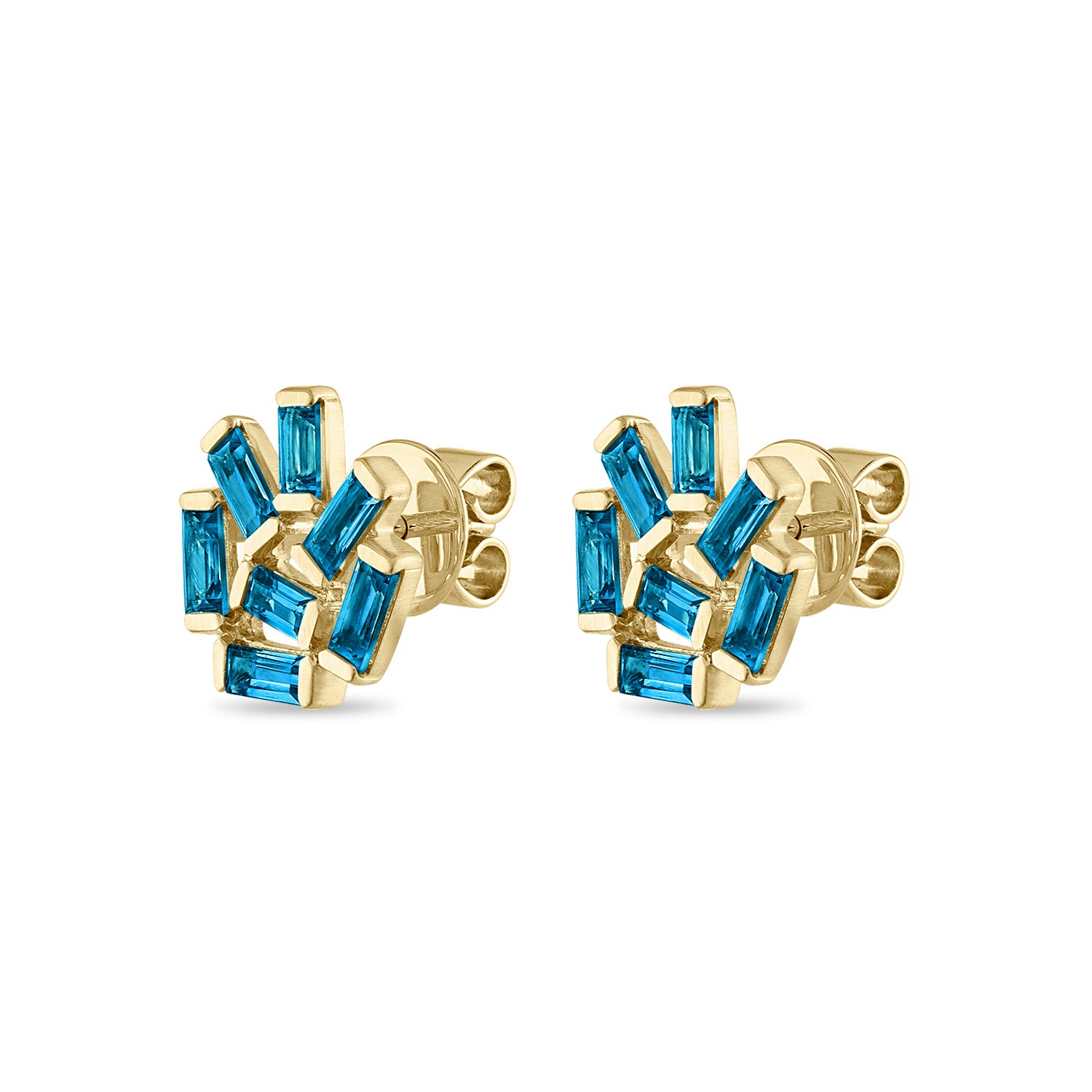Medium Jubilation Studs: Blue London Topaz