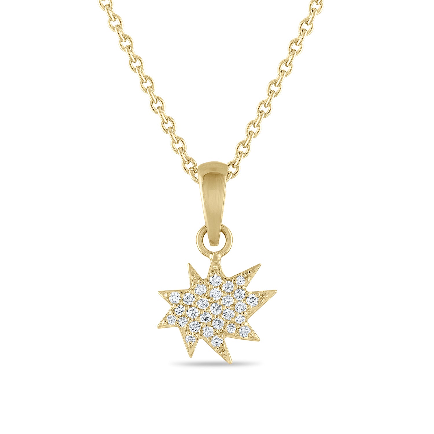 Gold Mini Stella/KAPOW! Pavé Diamond Charm