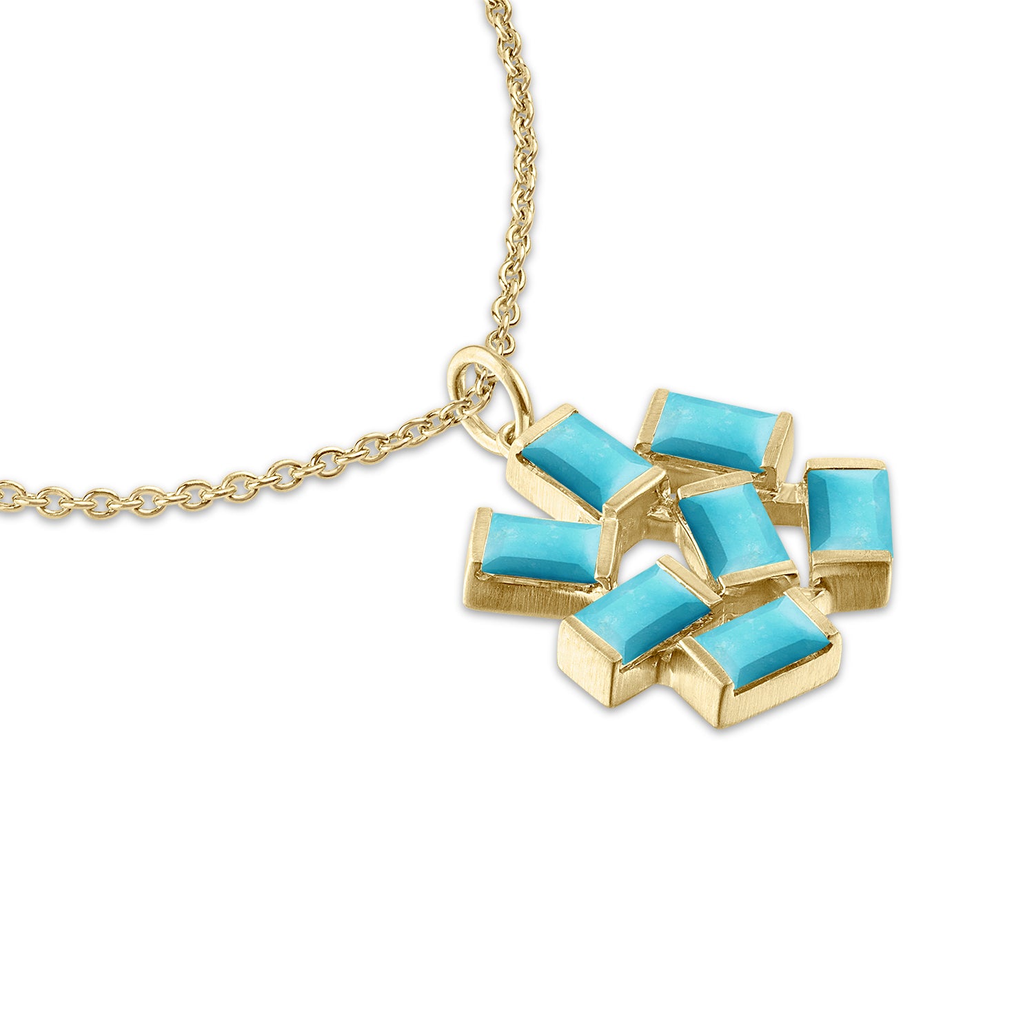 Large Jubilation Pendant Necklace: Turquoise