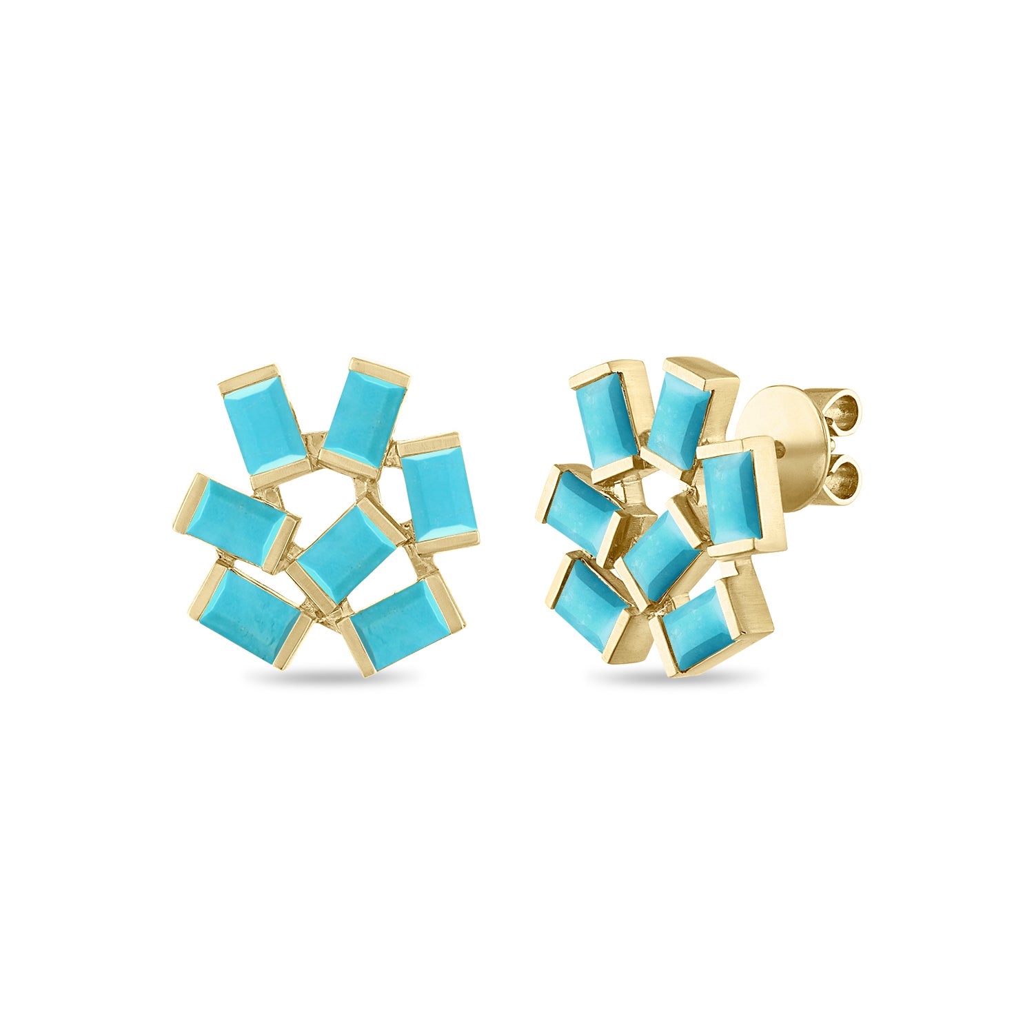 Large Jubilation Studs : Turquoise