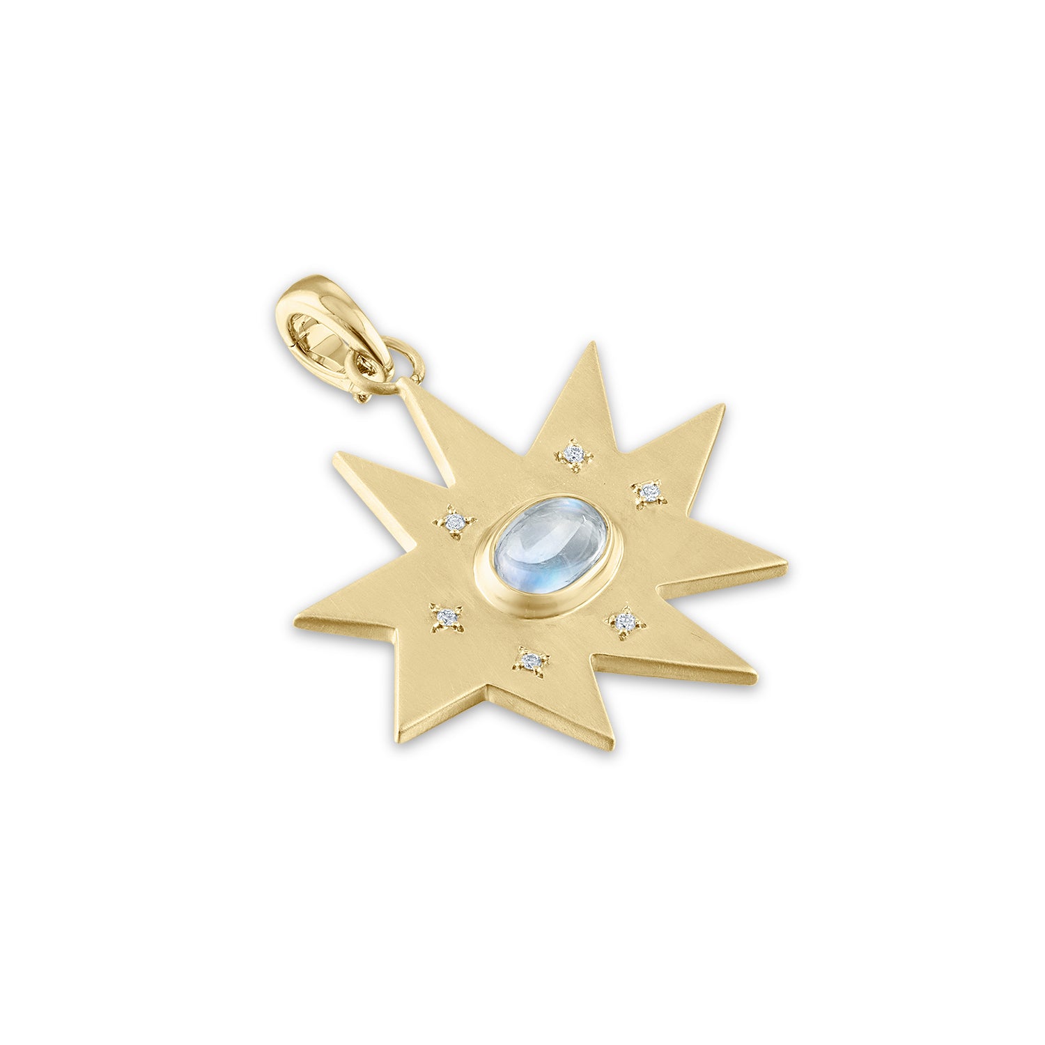 Gold Stella/KAPOW! with Moonstone Charm