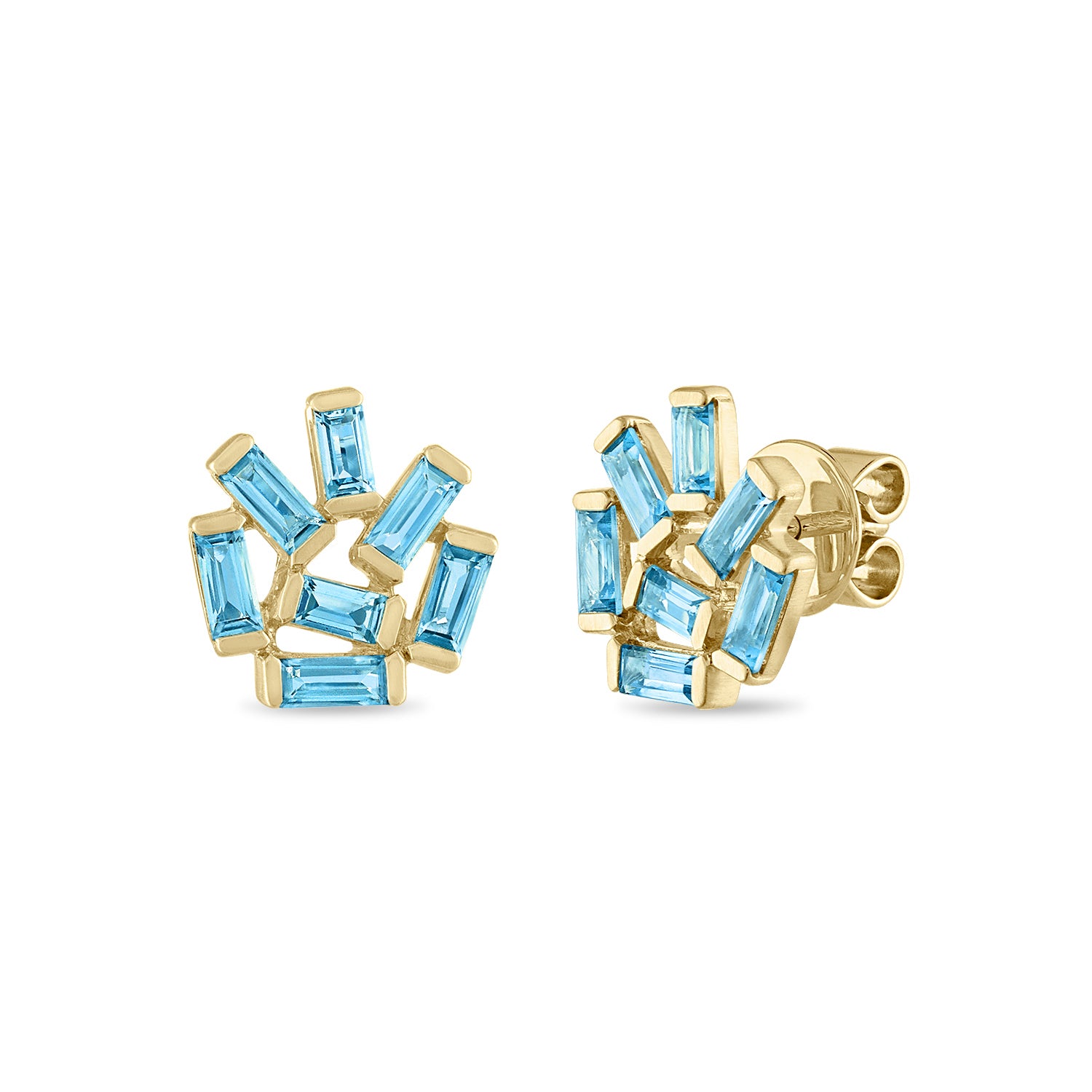 Medium Jubilation Studs: Blue Topaz