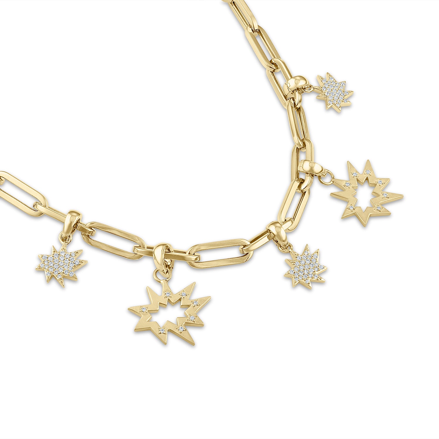 Gold Stellina Nova/KAPOW! Scattered Diamonds Charm