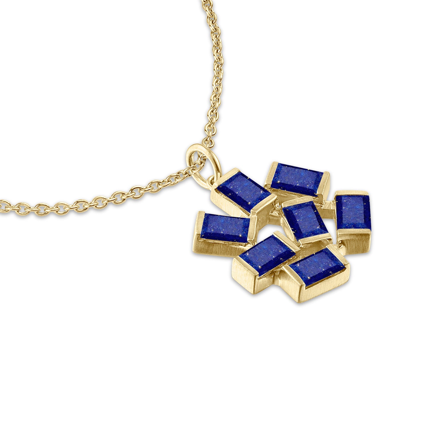 Large Jubilation Pendant Necklace: Lapis