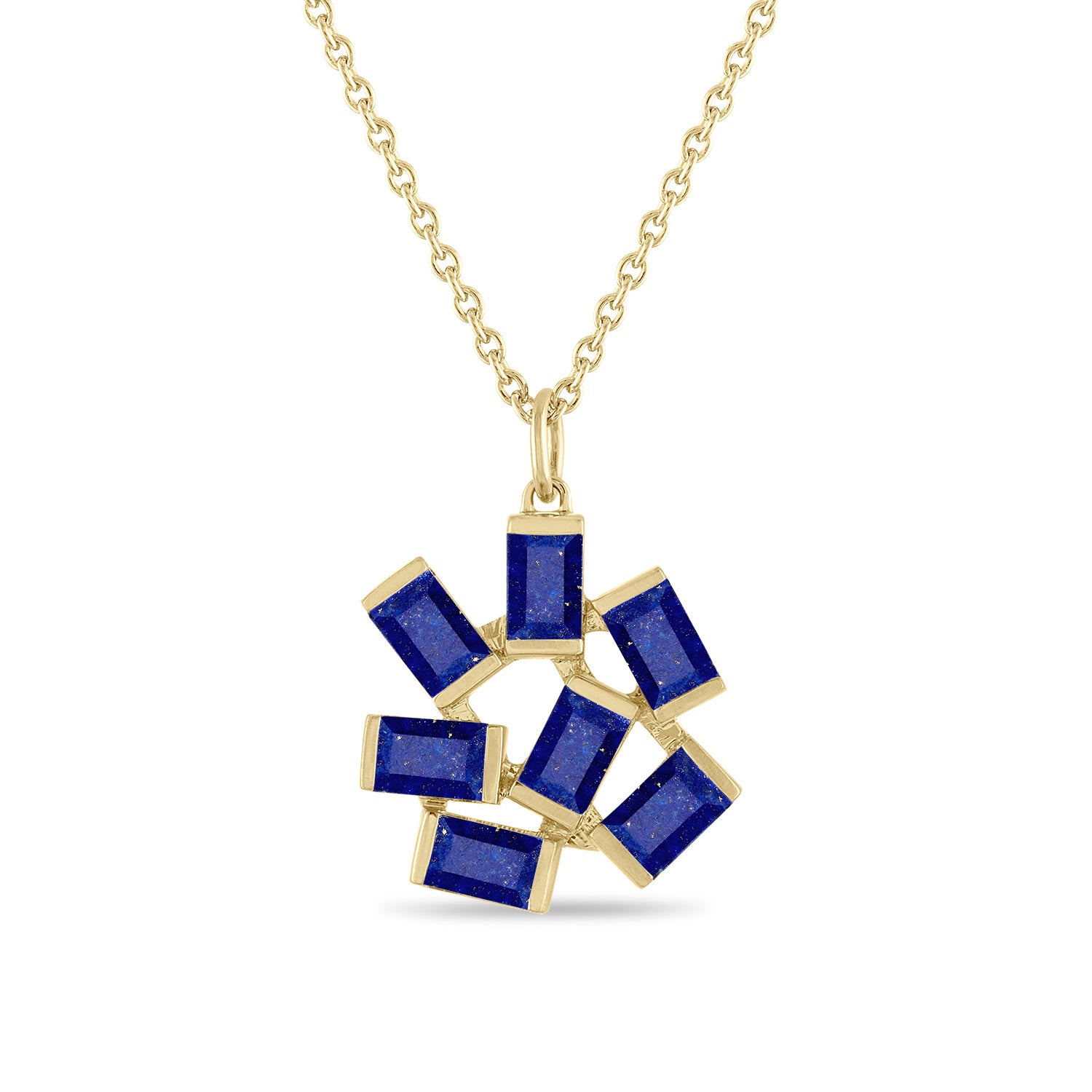 Large Jubilation Pendant Necklace: Lapis