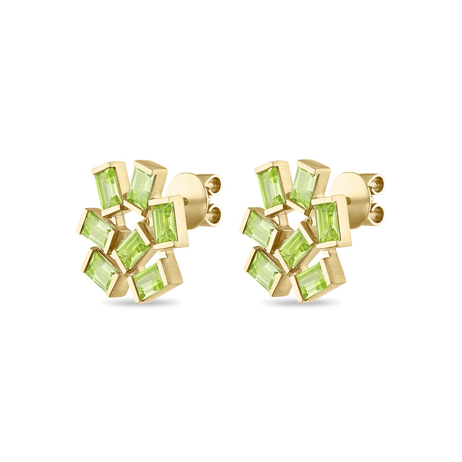 Large Jubilation Studs: Peridot