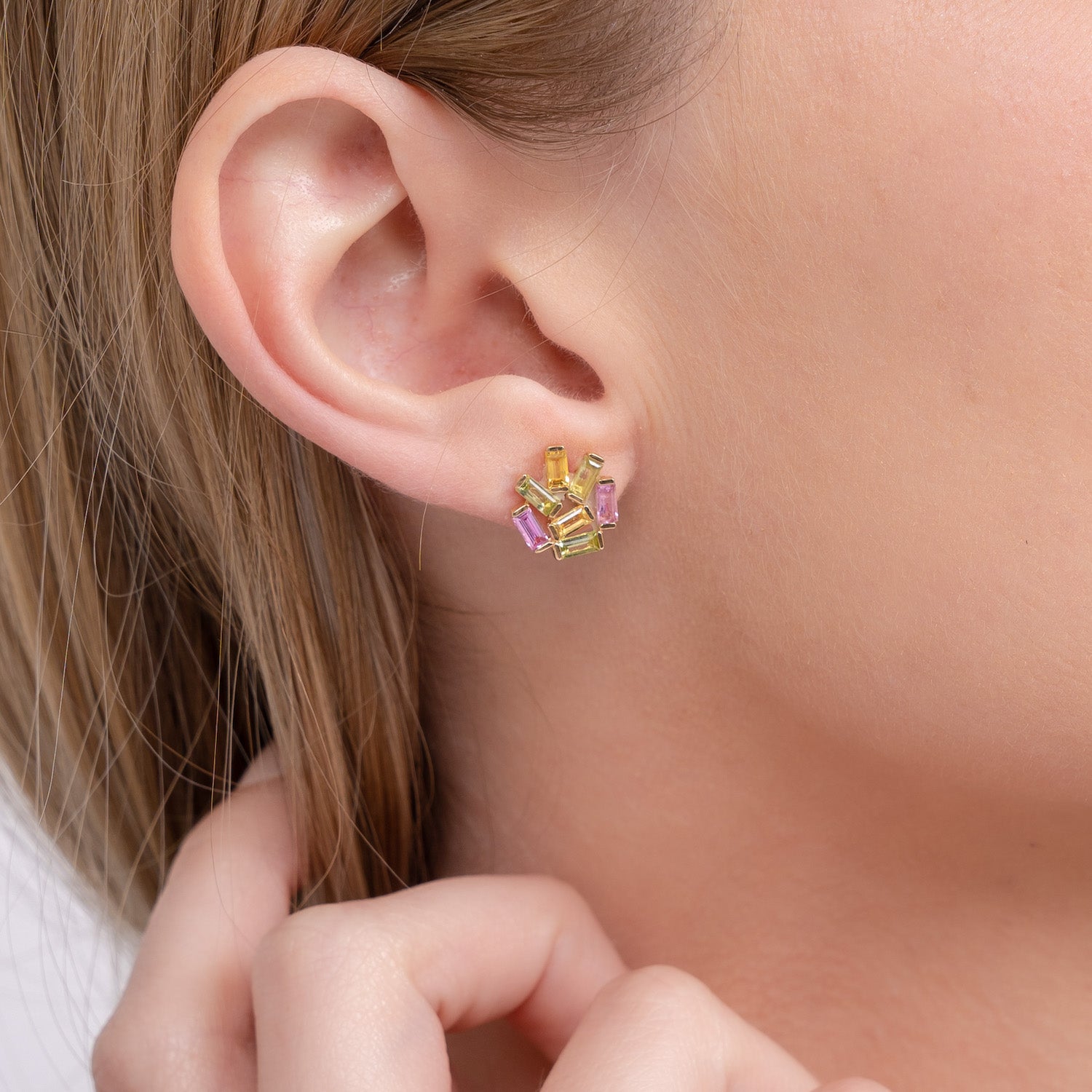 Medium Jubilation Studs: Citrine