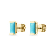Turquoise Bonbon Stud Earrings